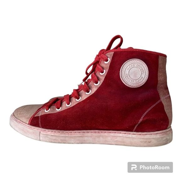 Marc Jacobs suede distressed sneakers size 9 pre owned - Picture 4 of 13